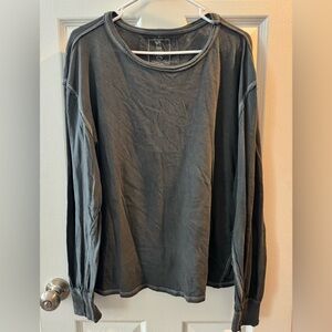 We The Free Charcoal Long Sleeve Top Size L
